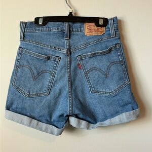 Levi's High Waist Denim Shorts - Blue